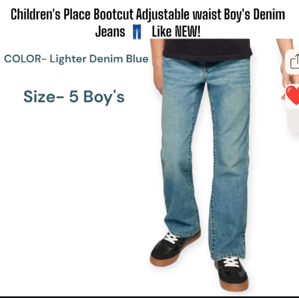 The Children's Place Light Blue Denim Boys' Jeans Size 5
